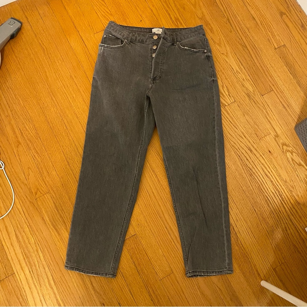 H&M LIGHT WASH GREY STRAIGHT DENIM JEAN